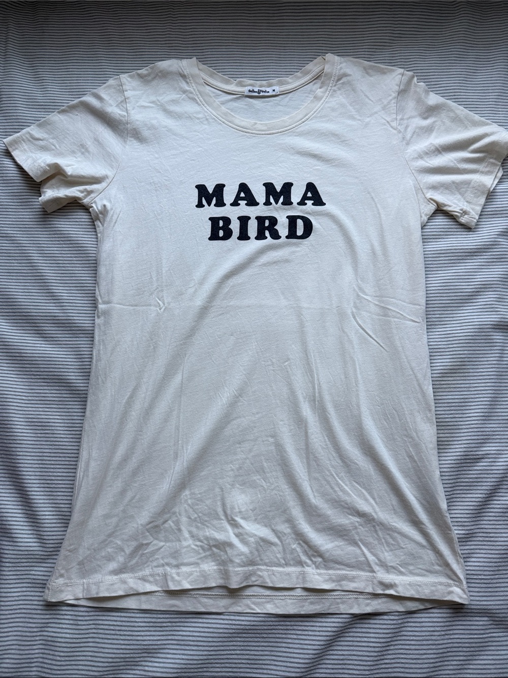 Mama Bird Graphic Tee - White Short Sleeve Top